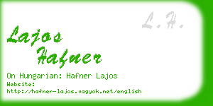 lajos hafner business card